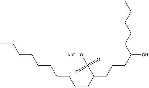 6-Hydroxyicosane-10-sulfonic acid sodium salt Struktur