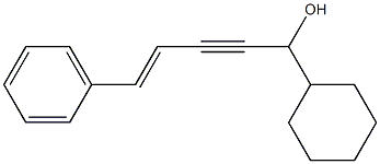 1-Cyclohexyl-5-phenyl-4-penten-2-yn-1-ol Struktur