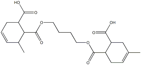 2-[4-(2-Carboxy-4-methyl-4-cyclohexenylcarbonyloxy)butoxycarbonyl]-3-methyl-4-cyclohexene-1-carboxylic acid Struktur