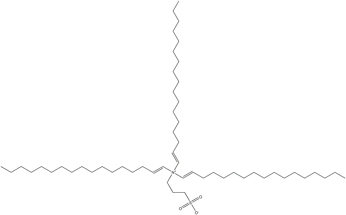 N,N-Di(1-heptadecenyl)-N-(3-sulfonatopropyl)-1-heptadecen-1-aminium Struktur