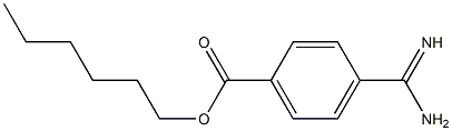 p-Amidinobenzoic acid hexyl ester Struktur