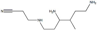 3-(3,6-Diamino-4-methylhexylamino)propionitrile Struktur