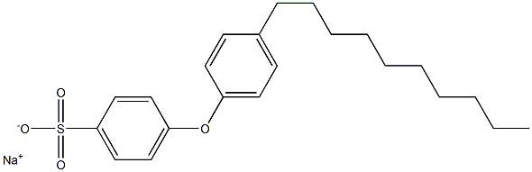 4-(4-Decylphenoxy)benzenesulfonic acid sodium salt Struktur