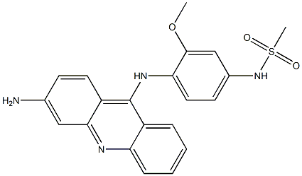 N-[3-Methoxy-4-[(3-aminoacridine-9-yl)amino]phenyl]methanesulfonamide Struktur