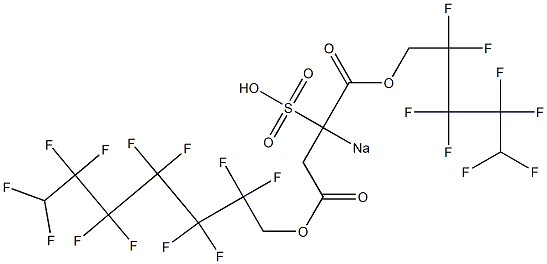 2-Sodiosulfosuccinic acid 1-(2,2,3,3,4,4,5,5-octafluoropentyl)4-(2,2,3,3,4,4,5,5,6,6,7,7-dodecafluoroheptyl) ester Struktur