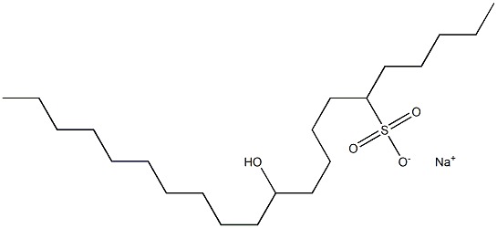 11-Hydroxyhenicosane-6-sulfonic acid sodium salt Struktur