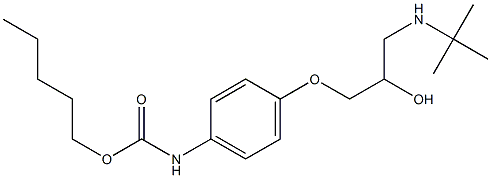 [4-[2-Hydroxy-3-(tert-butylamino)propoxy]phenyl]carbamic acid pentyl ester Struktur