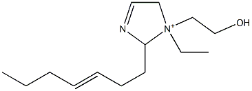 1-Ethyl-2-(3-heptenyl)-1-(2-hydroxyethyl)-3-imidazoline-1-ium Struktur