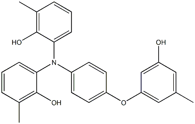 N,N-Bis(2-hydroxy-3-methylphenyl)-4-(3-hydroxy-5-methylphenoxy)benzenamine Struktur