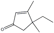 4-Ethyl-3,4-dimethyl-2-cyclopenten-1-one Struktur