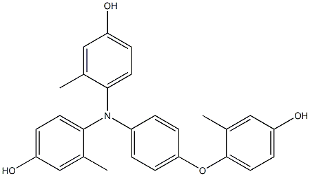 N,N-Bis(4-hydroxy-2-methylphenyl)-4-(4-hydroxy-2-methylphenoxy)benzenamine Struktur