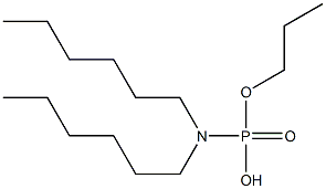 N,N-Dihexylamidophosphoric acid hydrogen propyl ester Struktur