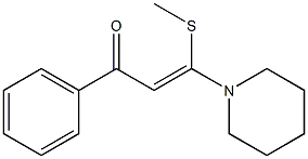 (Z)-3-(Methylthio)-3-piperidino-1-phenyl-2-propen-1-one Struktur