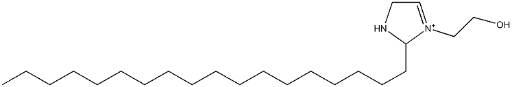 1-(2-Hydroxyethyl)-2-octadecyl-3,4-dihydro-2H-imidazol-1-ium Struktur