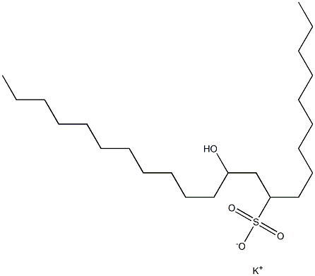 12-Hydroxytricosane-10-sulfonic acid potassium salt Struktur