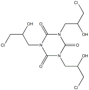 1,3,5-Tris(3-chloro-2-hydroxypropyl)hexahydro-1,3,5-triazine-2,4,6-trione Struktur