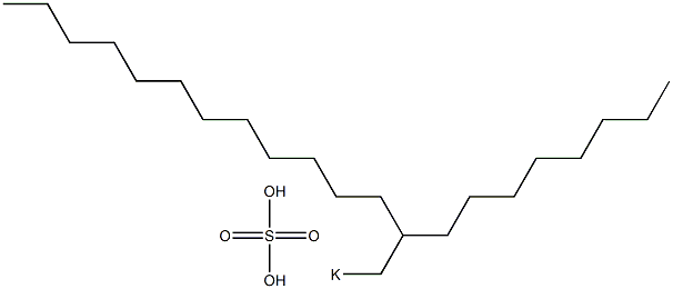 Sulfuric acid 2-octyltetradecyl=potassium salt Struktur