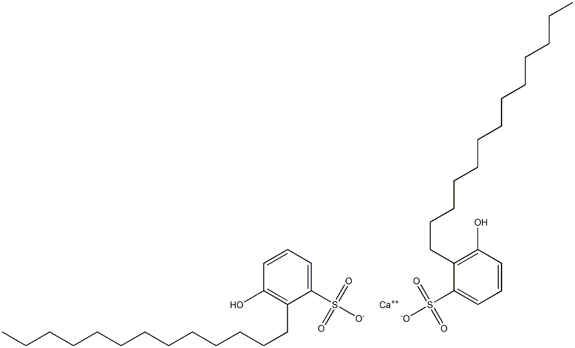 Bis(3-hydroxy-2-tridecylbenzenesulfonic acid)calcium salt Struktur