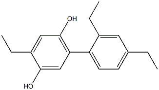 2-Ethyl-5-(2,4-diethylphenyl)benzene-1,4-diol Struktur