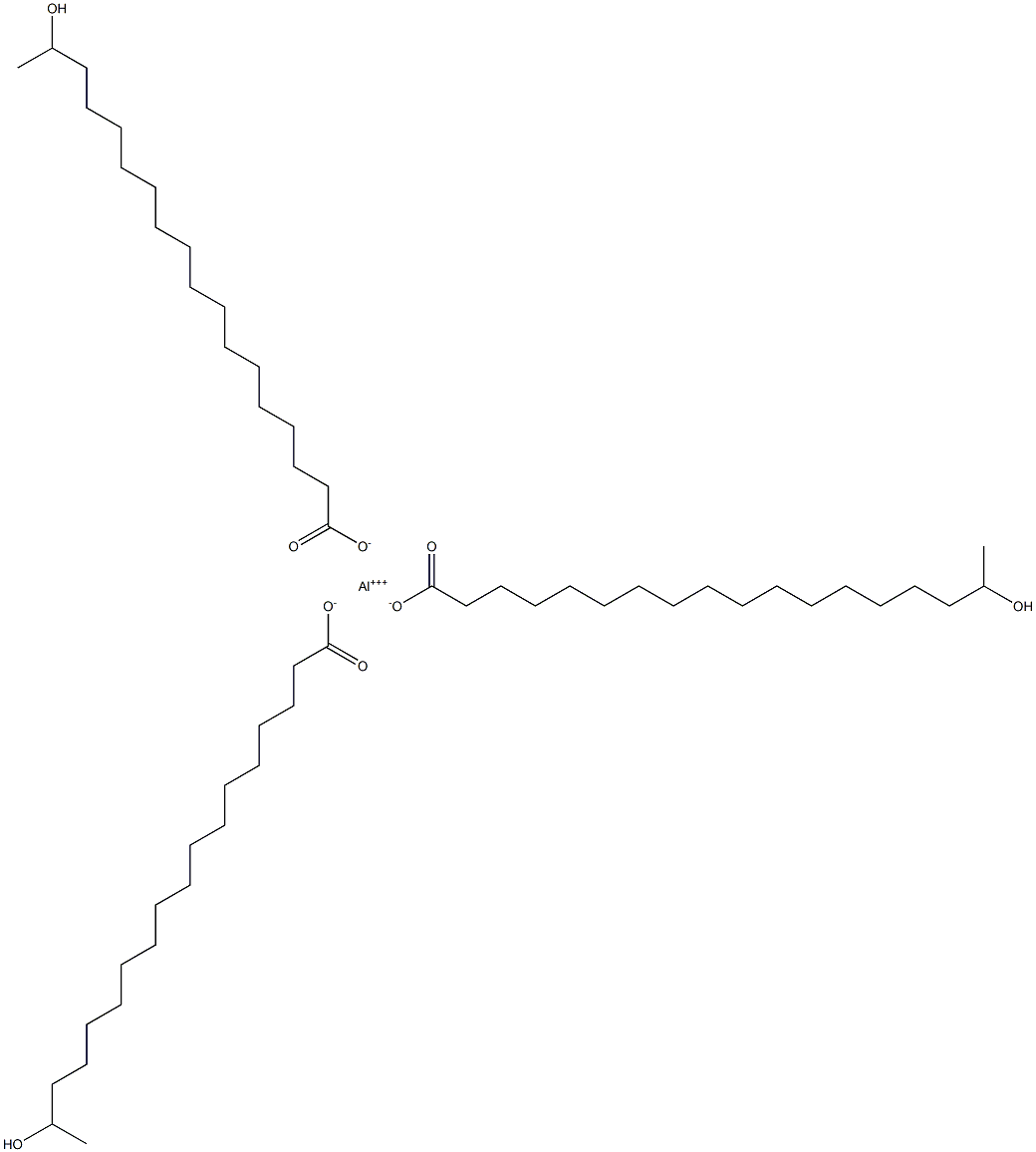 Tris(17-hydroxyoctadecanoic acid)aluminum salt Struktur