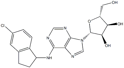 N-[[2,3-Dihydro-5-chloro-1H-inden]-1-yl]adenosine Struktur