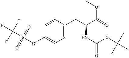 O-(Trifluoromethylsulfonyl)-N-(tert-butoxycarbonyl)tyrosine methyl ester Struktur