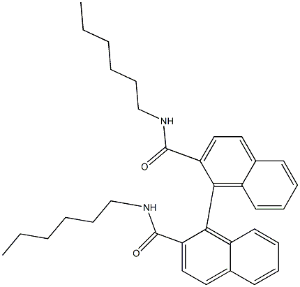 N,N'-Dihexyl[1,1'-binaphthalene]-2,2'-dicarboxamide Struktur