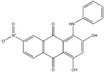 1-Anilino-2,4-dihydroxy-7-nitroanthraquinone Struktur