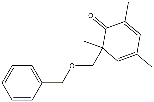 2,4,6-Trimethyl-6-[benzyloxymethyl]-2,4-cyclohexadien-1-one Struktur