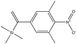 1-Nitro-4-(1-trimethylsilylethenyl)-2,6-dimethylbenzene Struktur