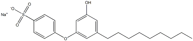 3'-Hydroxy-5'-nonyl[oxybisbenzene]-4-sulfonic acid sodium salt Struktur