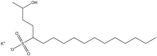 2-Hydroxyheptadecane-5-sulfonic acid potassium salt Struktur