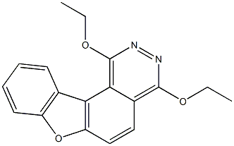 1,4-Diethoxy-2,3-diaza-7-oxa-7H-benzo[c]fluorene Struktur