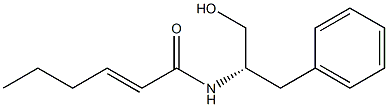 (E)-N-[(S)-1-Benzyl-2-hydroxyethyl]-2-hexenamide Struktur