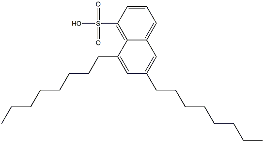 6,8-Dioctyl-1-naphthalenesulfonic acid Struktur