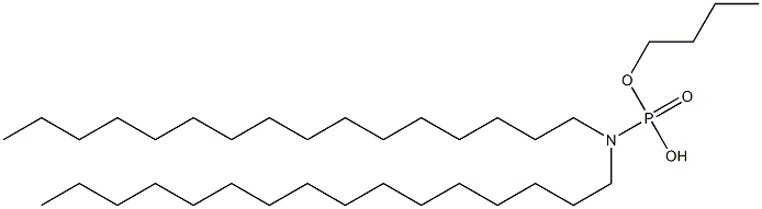 N,N-Dihexadecylamidophosphoric acid hydrogen butyl ester Struktur