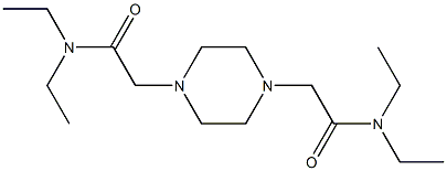 1,4-Bis[(diethylamino)carbonylmethyl]piperazine Struktur