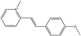 2-(4-Methoxystyryl)-1-methylpyridinium Struktur