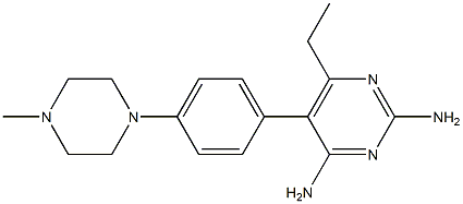 2,4-Diamino-6-ethyl-5-(4-(4-methylpiperazino)phenyl)pyrimidine Struktur