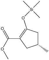 (R)-4-Methyl-2-(trimethylsiloxy)-1-cyclopentene-1-carboxylic acid methyl ester Struktur