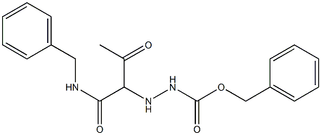 2-(1-Acetyl-2-benzylamino-2-oxoethyl)hydrazinecarboxylic acid benzyl ester Struktur