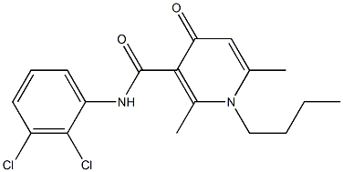 N-(2,3-Dichlorophenyl)-1-butyl-2,6-dimethyl-4-oxo-1,4-dihydro-3-pyridinecarboxamide Struktur