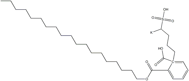 Phthalic acid 1-nonadecyl 2-(4-potassiosulfobutyl) ester Struktur