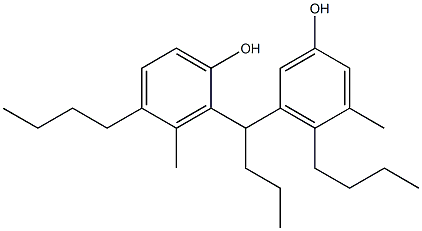 2,5'-Butylidenebis(3-methyl-4-butylphenol) Struktur