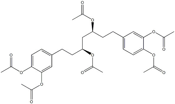 (3S,5S)-1,7-Bis(3,4-diacetoxyphenyl)heptane-3,5-diol 3,5-diacetate Struktur