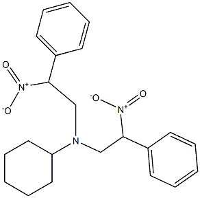 2-Phenyl-2-nitro-N-cyclohexyl-N-(2-phenyl-2-nitroethyl)ethanamine Struktur