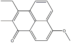 2-Methyl-3-ethyl-7-methoxy-1H-phenalen-1-one Struktur