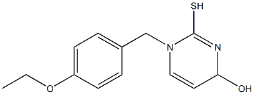 1,4-Dihydro-1-(4-ethoxybenzyl)-2-mercaptopyrimidin-4-ol Struktur