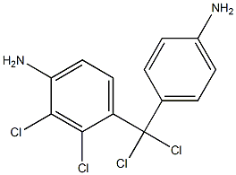 (4-Aminophenyl)(4-amino-2,3-dichlorophenyl)dichloromethane Struktur