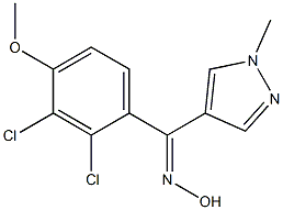 (E)-(2,3-Dichloro-4-methoxyphenyl)(1-methyl-1H-pyrazol-4-yl) ketone oxime Struktur